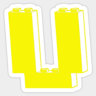 THE LETTER U, Customize My Minifig Sticker